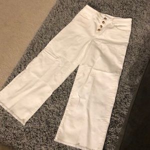 Loft High Waist Wide Leg Crop